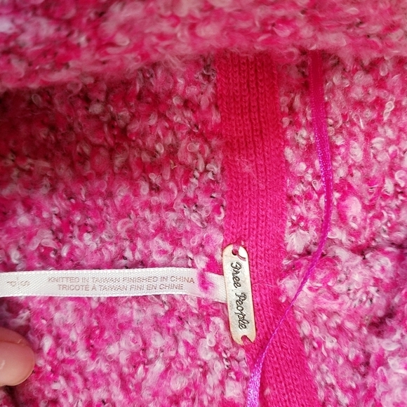 🌸 Free People | BFF Cowl Neck‎ Sweater Prickly Pear Pink - Picture 6 of 9